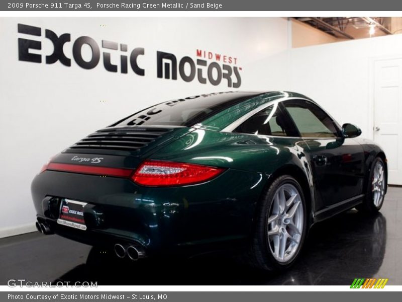 Porsche Racing Green Metallic / Sand Beige 2009 Porsche 911 Targa 4S