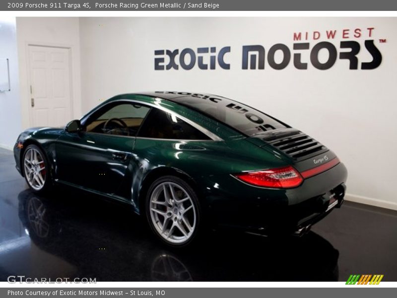 Porsche Racing Green Metallic / Sand Beige 2009 Porsche 911 Targa 4S