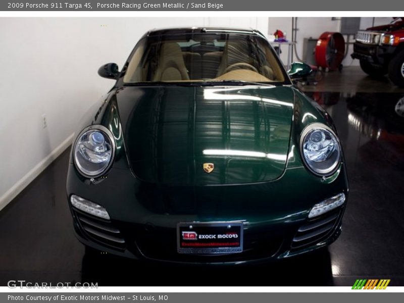 Porsche Racing Green Metallic / Sand Beige 2009 Porsche 911 Targa 4S