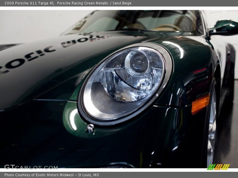 Porsche Racing Green Metallic / Sand Beige 2009 Porsche 911 Targa 4S