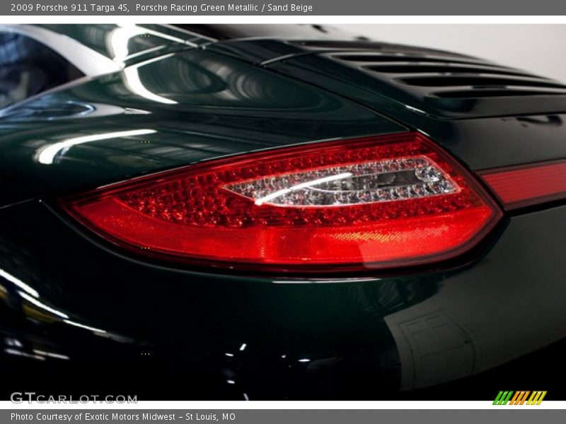 Porsche Racing Green Metallic / Sand Beige 2009 Porsche 911 Targa 4S