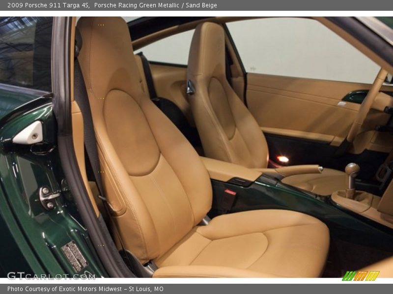 Porsche Racing Green Metallic / Sand Beige 2009 Porsche 911 Targa 4S