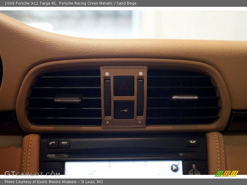Porsche Racing Green Metallic / Sand Beige 2009 Porsche 911 Targa 4S