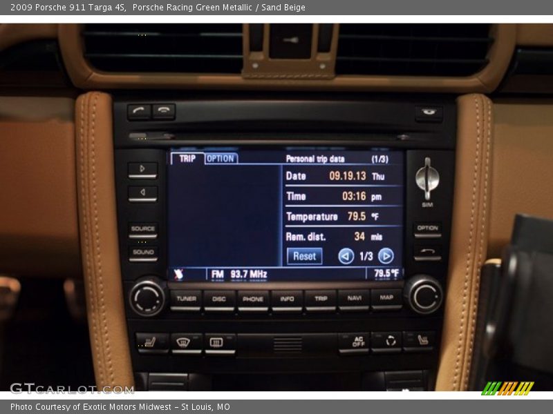 Controls of 2009 911 Targa 4S