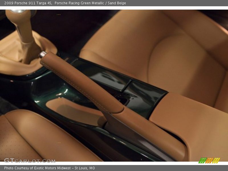 Porsche Racing Green Metallic / Sand Beige 2009 Porsche 911 Targa 4S