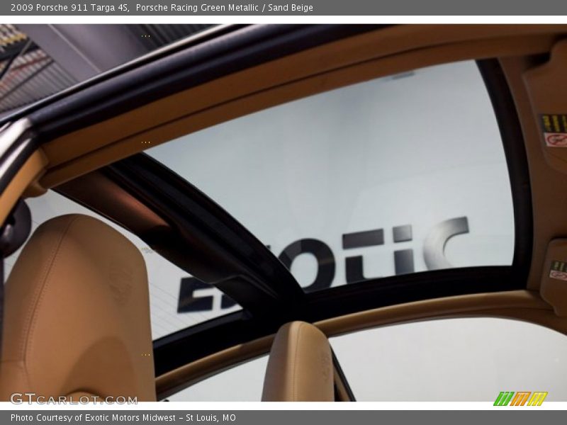 Porsche Racing Green Metallic / Sand Beige 2009 Porsche 911 Targa 4S