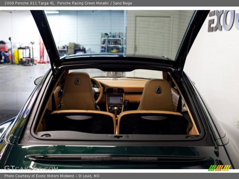 Porsche Racing Green Metallic / Sand Beige 2009 Porsche 911 Targa 4S