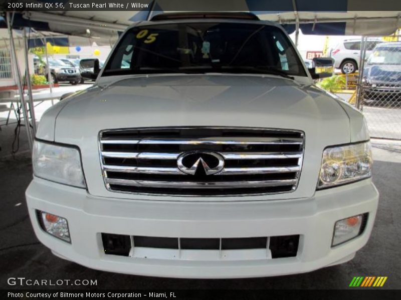 Tuscan Pearl White / Willow 2005 Infiniti QX 56