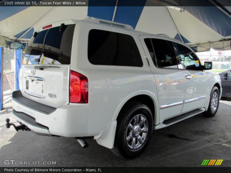 Tuscan Pearl White / Willow 2005 Infiniti QX 56