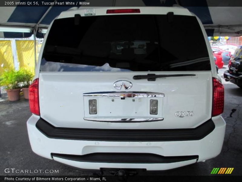 Tuscan Pearl White / Willow 2005 Infiniti QX 56