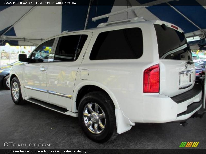 Tuscan Pearl White / Willow 2005 Infiniti QX 56