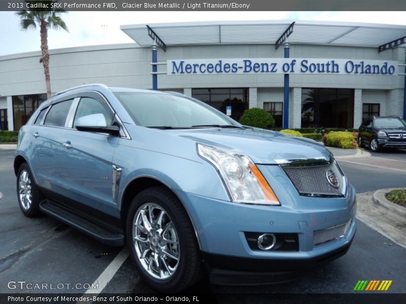 Glacier Blue Metallic / Light Titanium/Ebony 2013 Cadillac SRX Performance FWD