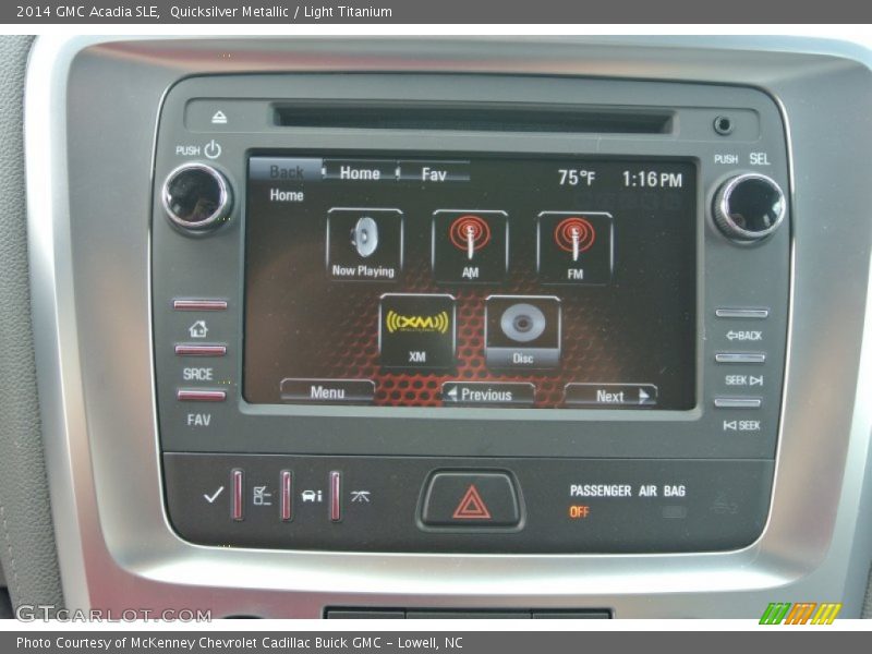 Controls of 2014 Acadia SLE
