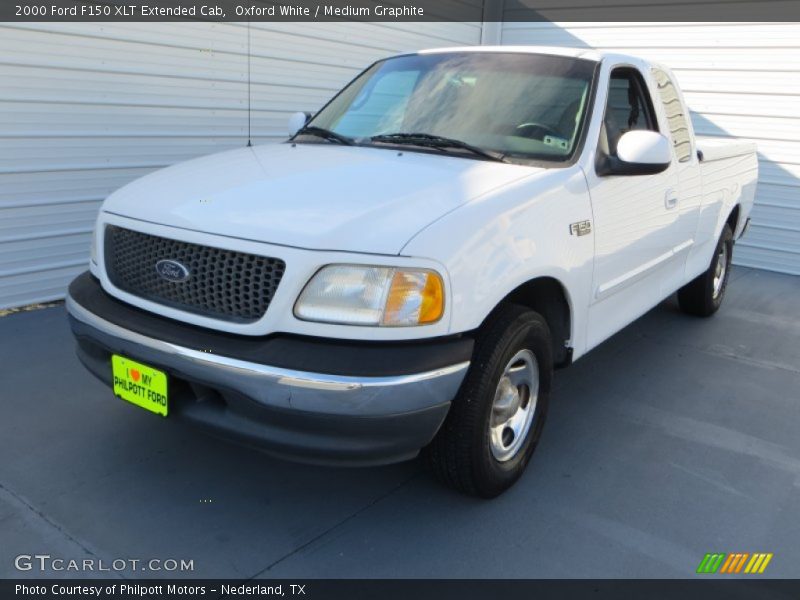 Oxford White / Medium Graphite 2000 Ford F150 XLT Extended Cab