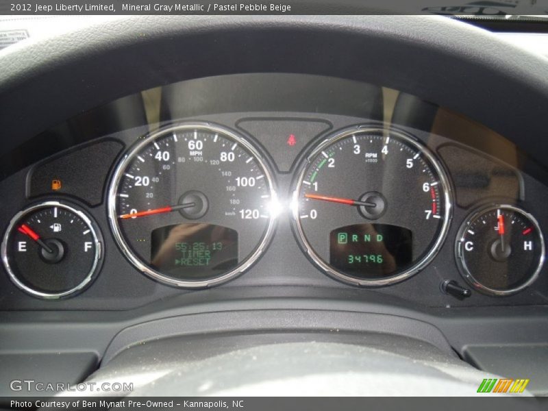 Mineral Gray Metallic / Pastel Pebble Beige 2012 Jeep Liberty Limited