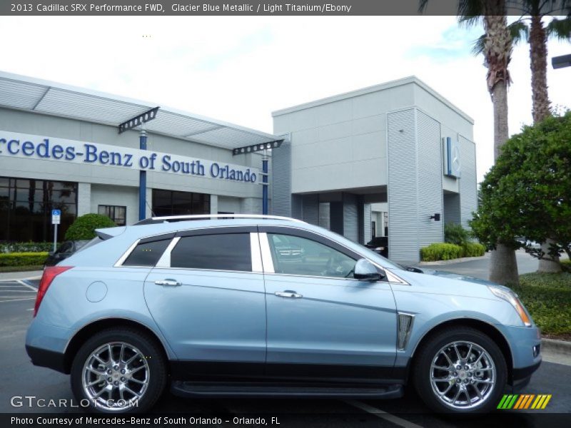 Glacier Blue Metallic / Light Titanium/Ebony 2013 Cadillac SRX Performance FWD