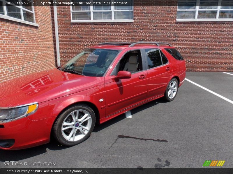 Chili Red Metallic / Parchment 2006 Saab 9-5 2.3T SportCombi Wagon