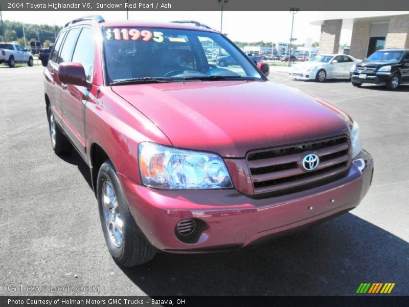 Sundown Red Pearl / Ash 2004 Toyota Highlander V6