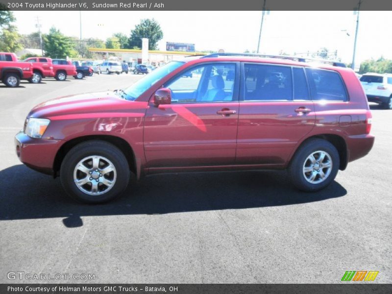Sundown Red Pearl / Ash 2004 Toyota Highlander V6