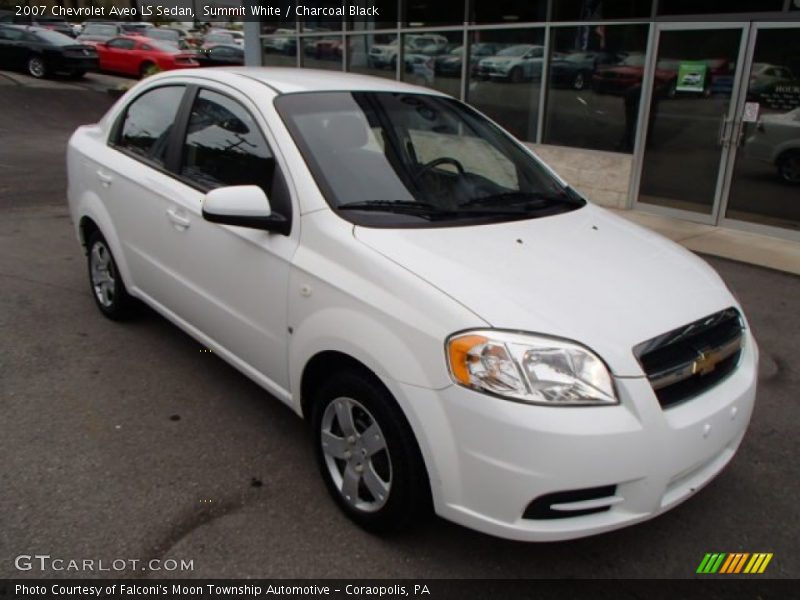 Summit White / Charcoal Black 2007 Chevrolet Aveo LS Sedan