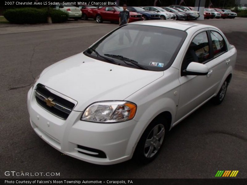 Summit White / Charcoal Black 2007 Chevrolet Aveo LS Sedan