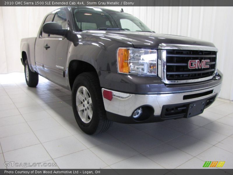 Storm Gray Metallic / Ebony 2010 GMC Sierra 1500 SLE Extended Cab 4x4