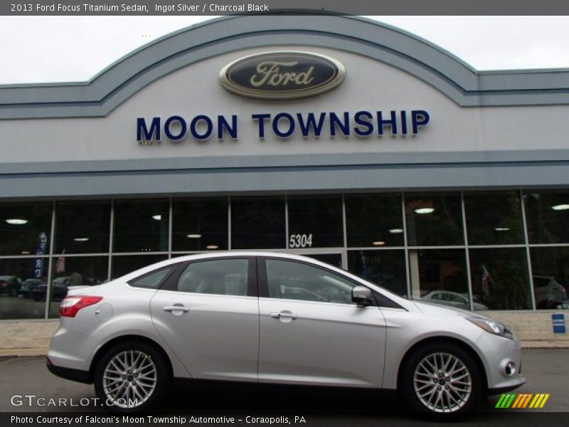 Ingot Silver / Charcoal Black 2013 Ford Focus Titanium Sedan