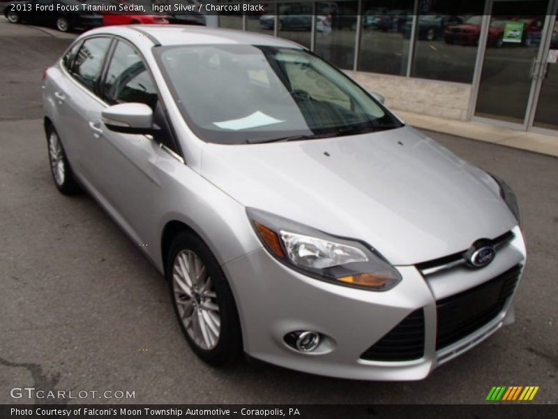 Ingot Silver / Charcoal Black 2013 Ford Focus Titanium Sedan