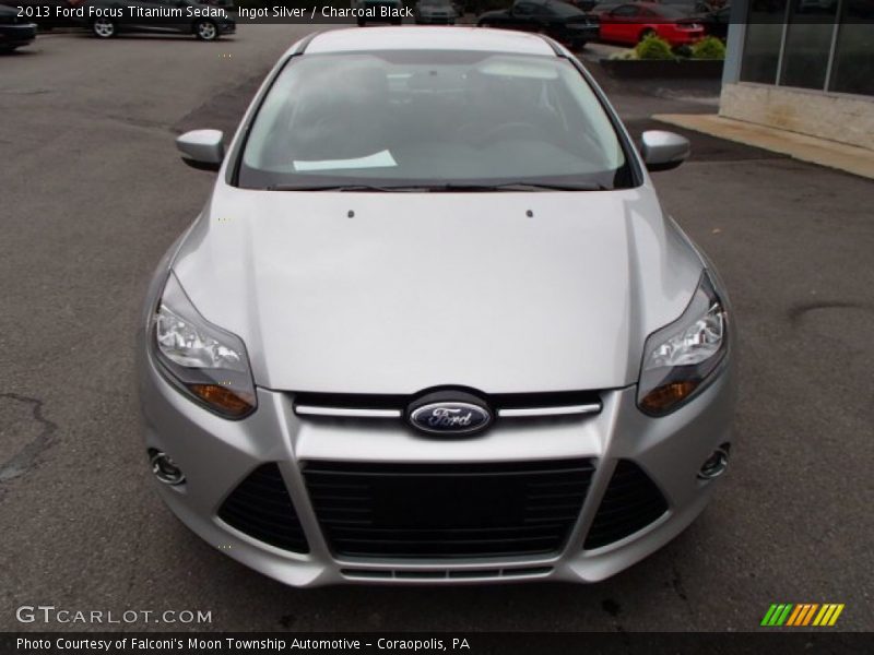Ingot Silver / Charcoal Black 2013 Ford Focus Titanium Sedan