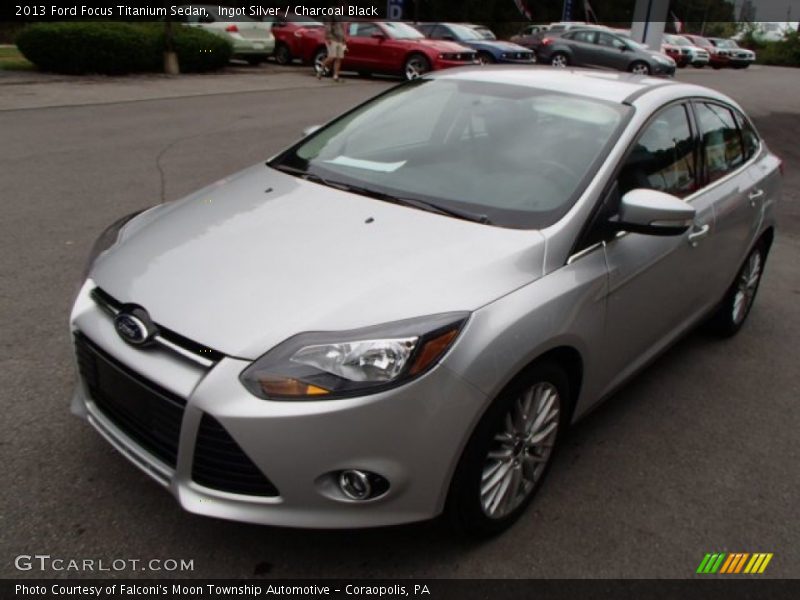 Ingot Silver / Charcoal Black 2013 Ford Focus Titanium Sedan