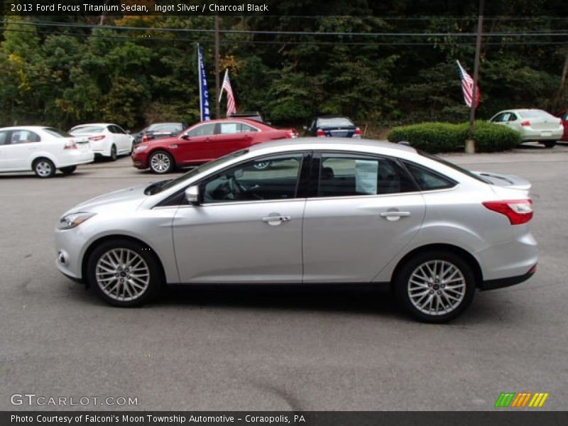 Ingot Silver / Charcoal Black 2013 Ford Focus Titanium Sedan