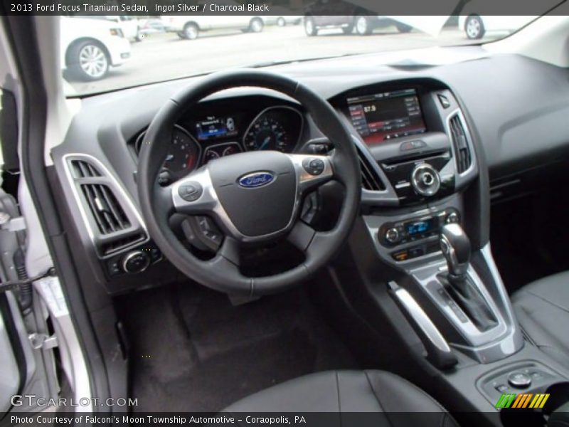 Ingot Silver / Charcoal Black 2013 Ford Focus Titanium Sedan
