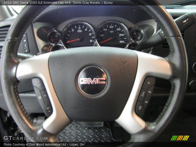 Storm Gray Metallic / Ebony 2010 GMC Sierra 1500 SLE Extended Cab 4x4