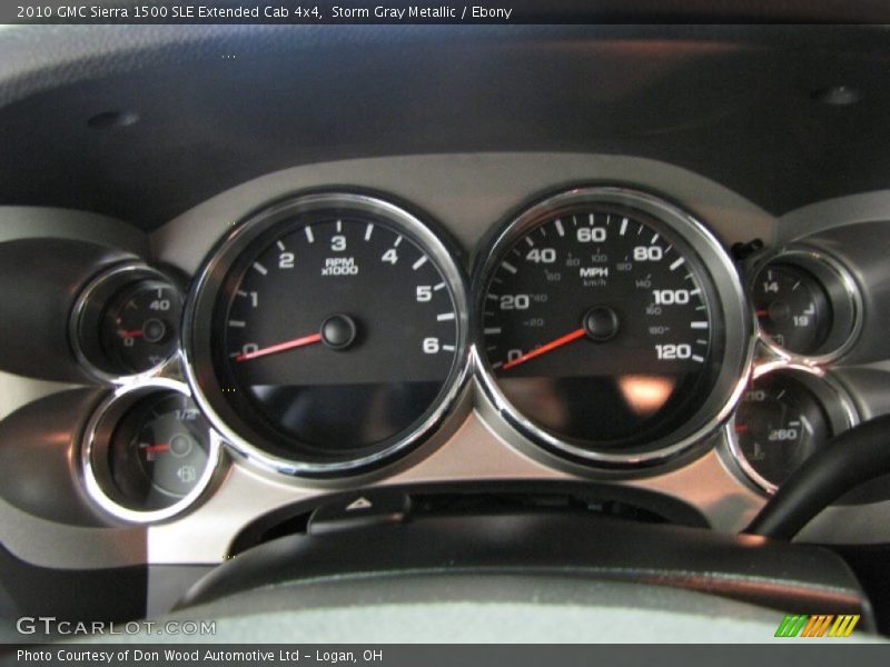 Storm Gray Metallic / Ebony 2010 GMC Sierra 1500 SLE Extended Cab 4x4