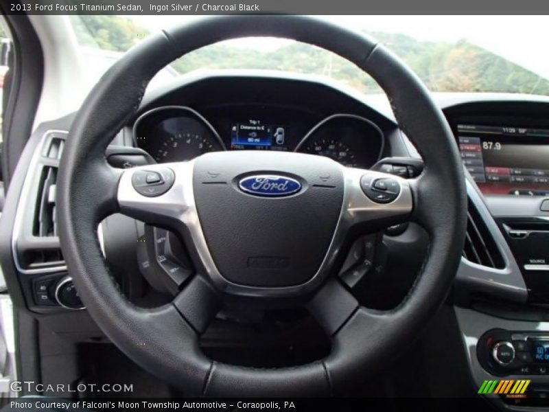 Ingot Silver / Charcoal Black 2013 Ford Focus Titanium Sedan