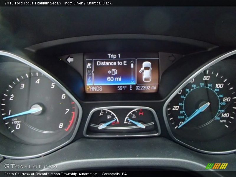 Ingot Silver / Charcoal Black 2013 Ford Focus Titanium Sedan
