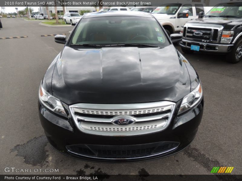 Tuxedo Black Metallic / Charcoal Black/Umber Brown 2010 Ford Taurus SHO AWD