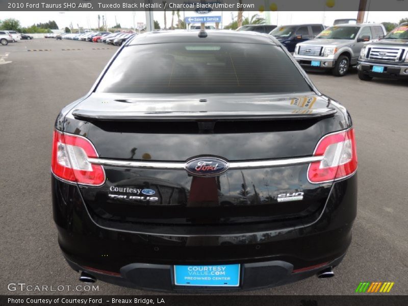 Tuxedo Black Metallic / Charcoal Black/Umber Brown 2010 Ford Taurus SHO AWD