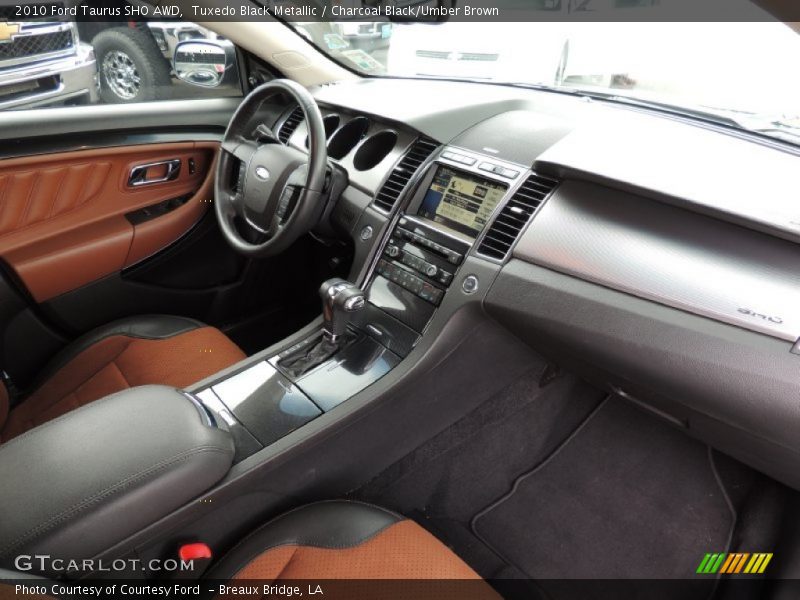 Tuxedo Black Metallic / Charcoal Black/Umber Brown 2010 Ford Taurus SHO AWD