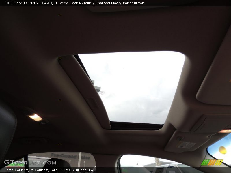 Tuxedo Black Metallic / Charcoal Black/Umber Brown 2010 Ford Taurus SHO AWD