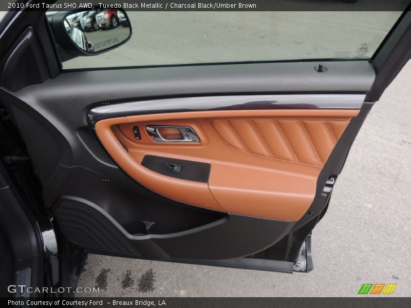 Tuxedo Black Metallic / Charcoal Black/Umber Brown 2010 Ford Taurus SHO AWD