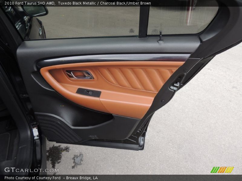 Tuxedo Black Metallic / Charcoal Black/Umber Brown 2010 Ford Taurus SHO AWD