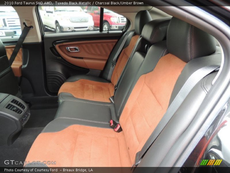 Tuxedo Black Metallic / Charcoal Black/Umber Brown 2010 Ford Taurus SHO AWD