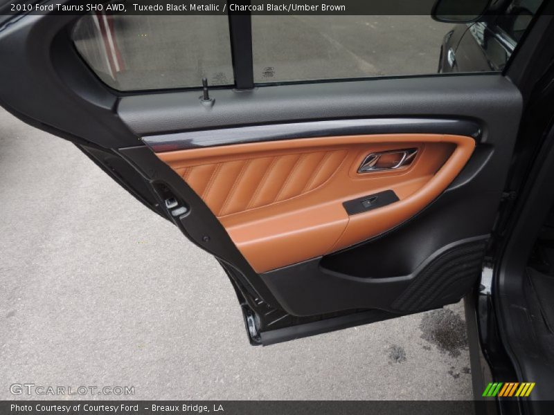 Tuxedo Black Metallic / Charcoal Black/Umber Brown 2010 Ford Taurus SHO AWD