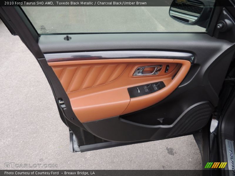 Tuxedo Black Metallic / Charcoal Black/Umber Brown 2010 Ford Taurus SHO AWD