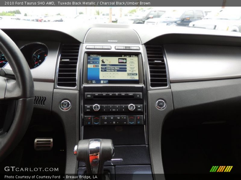 Tuxedo Black Metallic / Charcoal Black/Umber Brown 2010 Ford Taurus SHO AWD