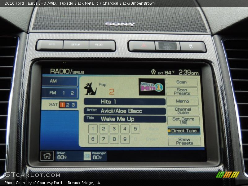 Tuxedo Black Metallic / Charcoal Black/Umber Brown 2010 Ford Taurus SHO AWD