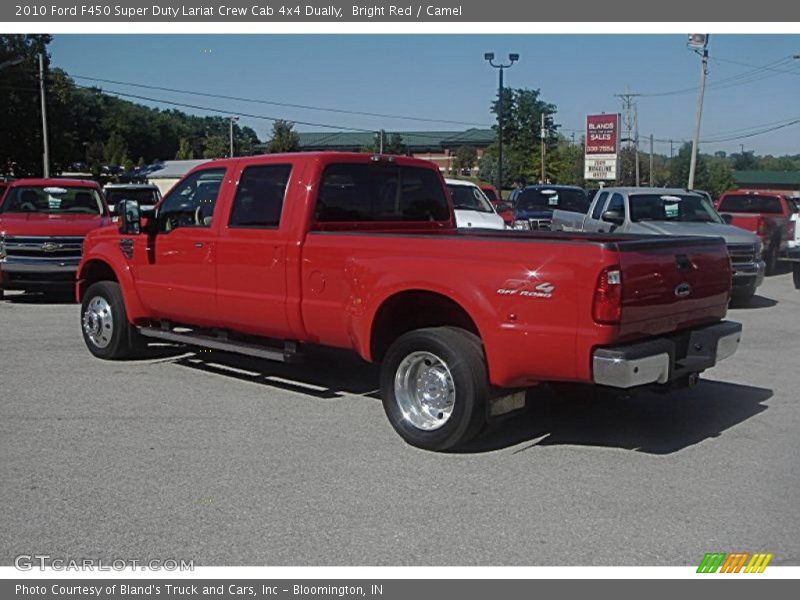 Bright Red / Camel 2010 Ford F450 Super Duty Lariat Crew Cab 4x4 Dually