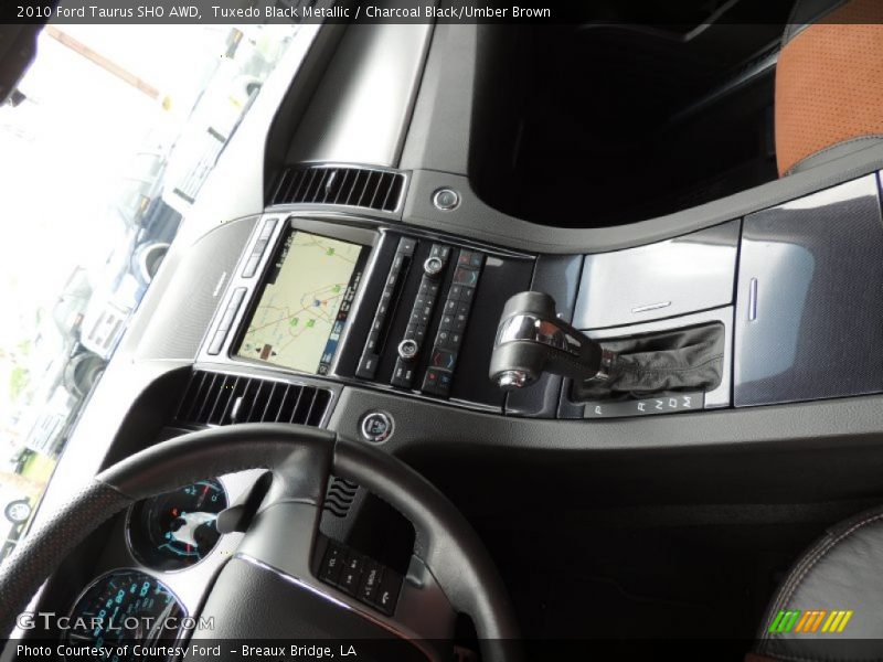 Tuxedo Black Metallic / Charcoal Black/Umber Brown 2010 Ford Taurus SHO AWD