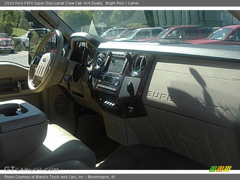 Bright Red / Camel 2010 Ford F450 Super Duty Lariat Crew Cab 4x4 Dually